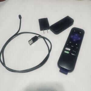 Roku 3900X Express HD Streaming Player w/ Remote & cord works well